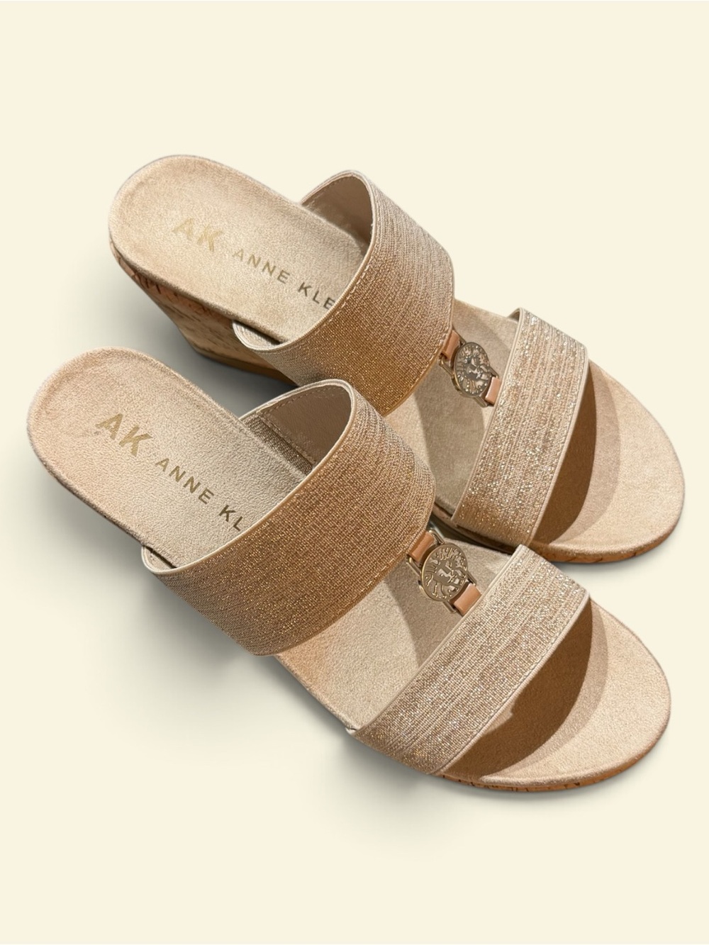 Women's Anne Klein Reese Wedge Sandals 7.5 NIB